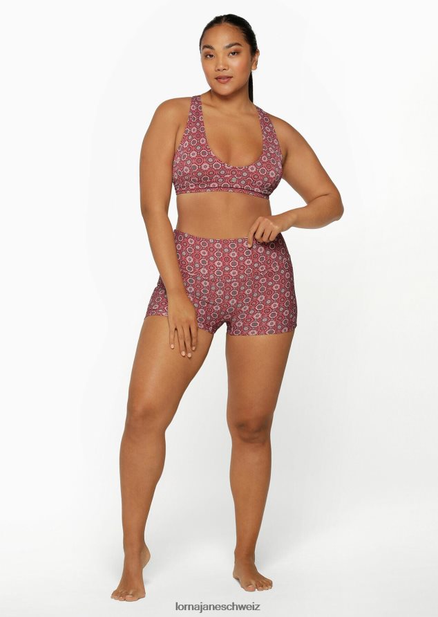 Bekleidung 202X406 Frauen marokkanischer Fliesendruck Lorna Jane Badeshorts aus recyceltem Material auf der marokkanischen Insel