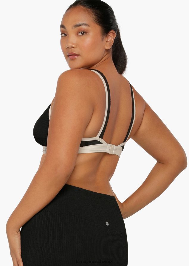 Bekleidung 202X425 Frauen Schwarz Lorna Jane Entspannungs-Schwimm-BH mit Kräuselung