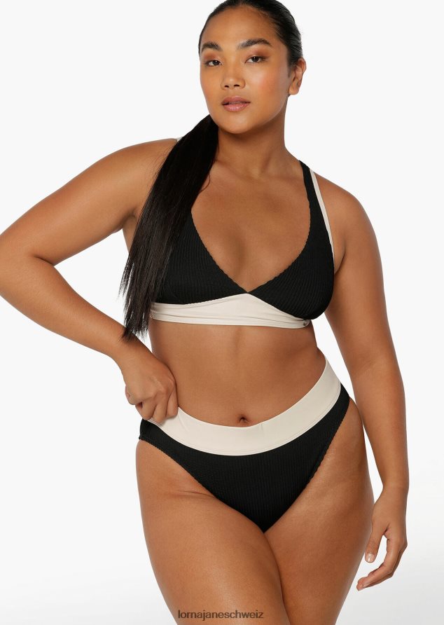 Bekleidung 202X425 Frauen Schwarz Lorna Jane Entspannungs-Schwimm-BH mit Kräuselung