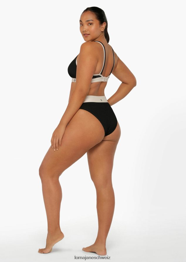 Bekleidung 202X425 Frauen Schwarz Lorna Jane Entspannungs-Schwimm-BH mit Kräuselung