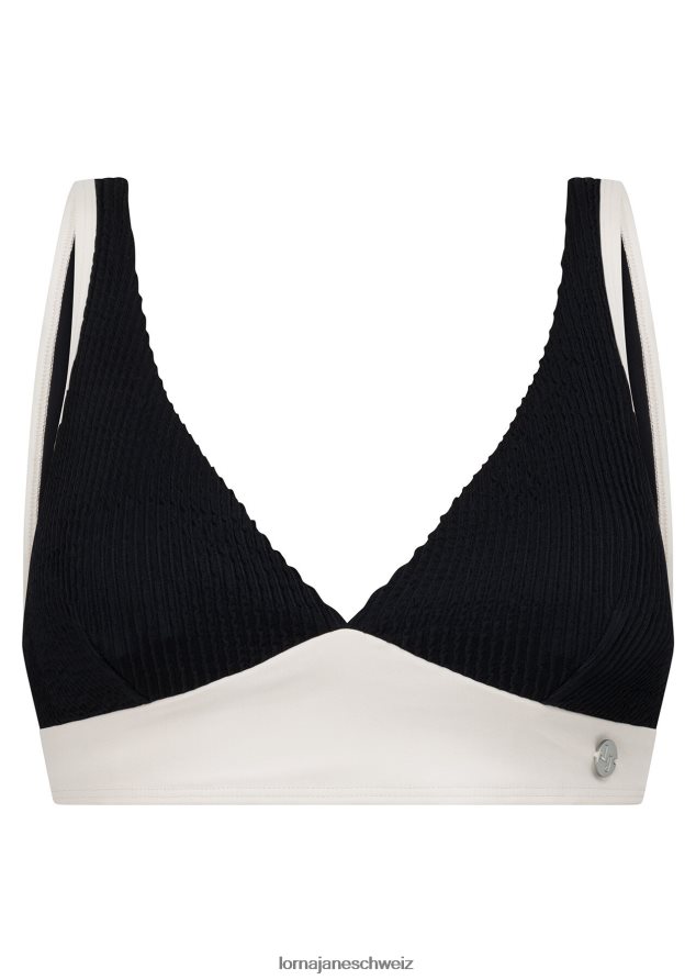 Bekleidung 202X425 Frauen Schwarz Lorna Jane Entspannungs-Schwimm-BH mit Kräuselung