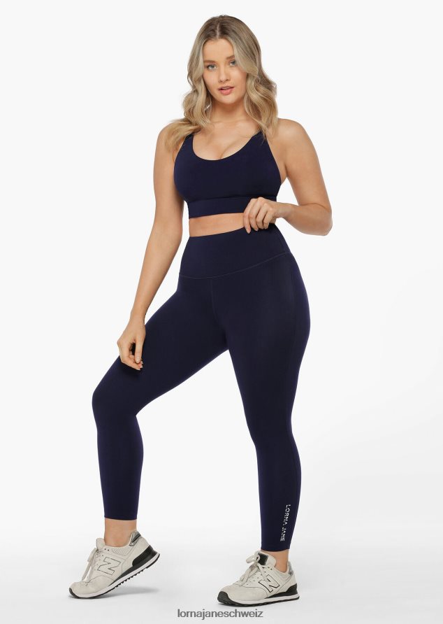 Bekleidung 202X124 Frauen Französische Marine Lorna Jane Lotus-Knöchelbeißer-Leggings ohne Scheuern