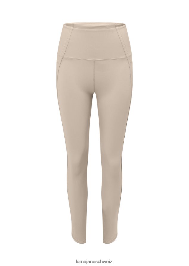 Bekleidung 202X168 Frauen cremefarben Lorna Jane Hochgefaltete Booty-Knöchelbeißer-Leggings