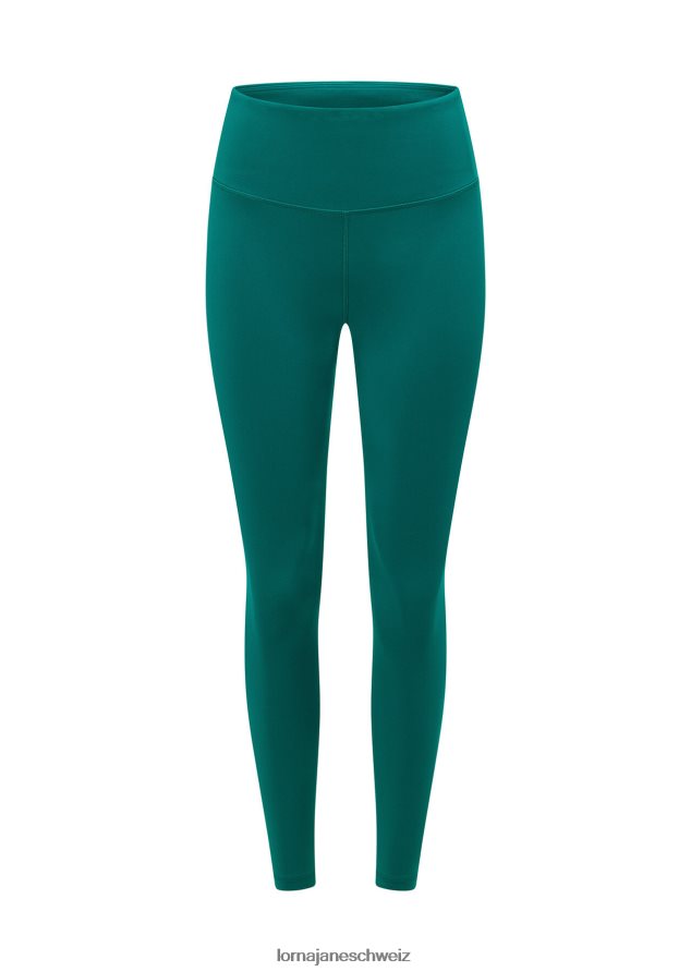 Bekleidung 202X171 Frauen dunkles Blaugrün Lorna Jane Lotus-Knöchelbeißer-Leggings ohne Scheuern