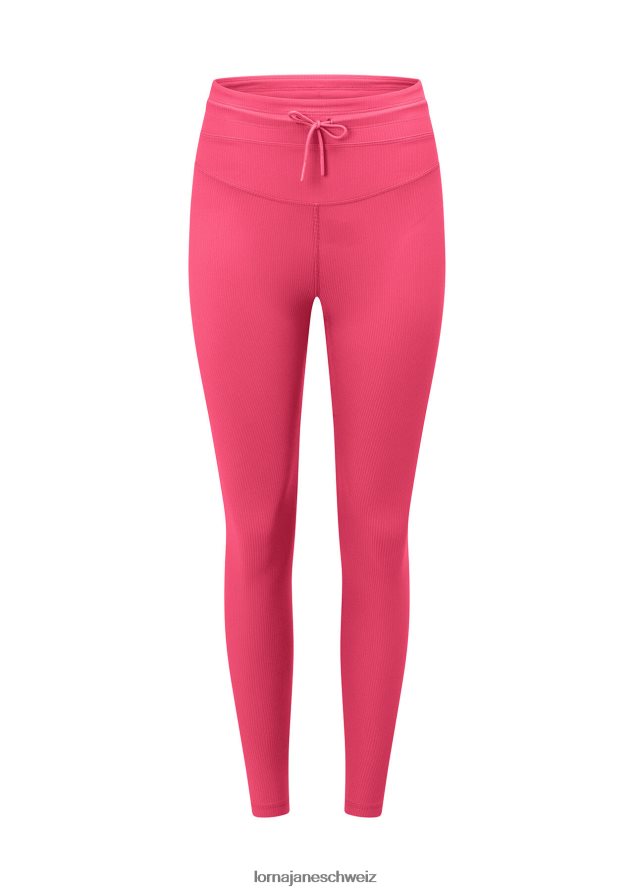 Bekleidung 202X214 Frauen Babyrosa Lorna Jane Flaunt it gerippte Knöchelbeißer-Leggings