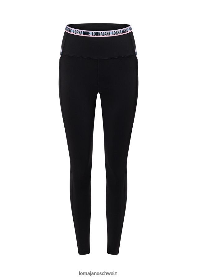 Bekleidung 202X219 Frauen Schwarz Lorna Jane Metaverse recycelte Knöchelbeißer-Leggings mit scheuerfreier Tasche