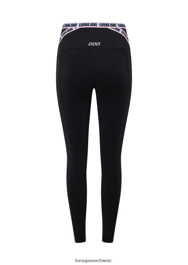 Bekleidung 202X219 Frauen Schwarz Lorna Jane Metaverse recycelte Knöchelbeißer-Leggings mit scheuerfreier Tasche