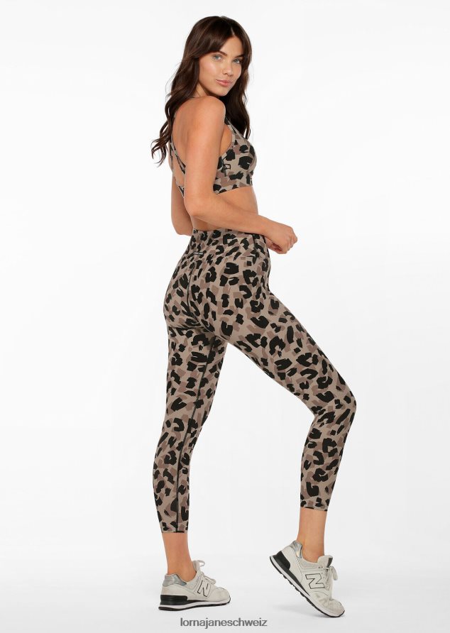 Bekleidung 202X235 Frauen abstrakter Gepardendruck Lorna Jane Abstrakte Tier-Excel-Knöchelbeißer-Leggings