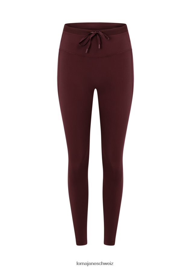 Bekleidung 202X25 Frauen kastanienbraun Lorna Jane Keep Up Multi-Pocket-No-Ride-Knöchelbeißer-Leggings