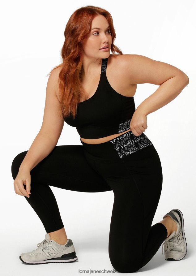Bekleidung 202X267 Frauen Schwarz Lorna Jane Hochwertige Knöchelbeißer-Leggings mit Handytasche