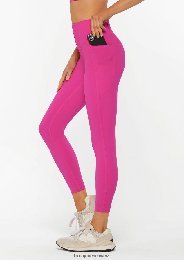 Bekleidung 202X299 Frauen leuchtend rosa Lorna Jane Support No Ride recycelte Ankle Biter-Leggings