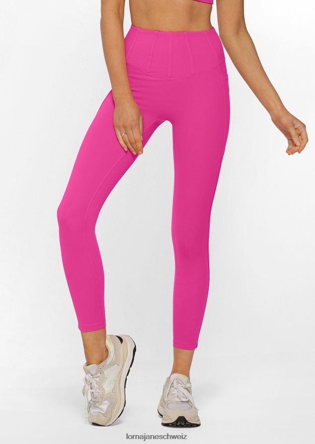 Bekleidung 202X299 Frauen leuchtend rosa Lorna Jane Support No Ride recycelte Ankle Biter-Leggings