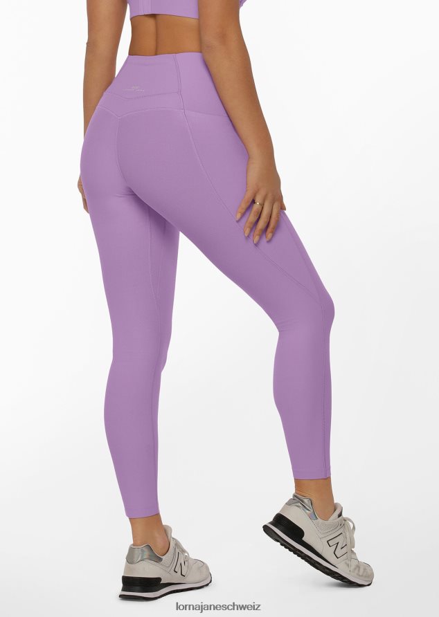 Bekleidung 202X393 Frauen lila Summen Lorna Jane ultimative Excel-Knöchelbeißer-Leggings