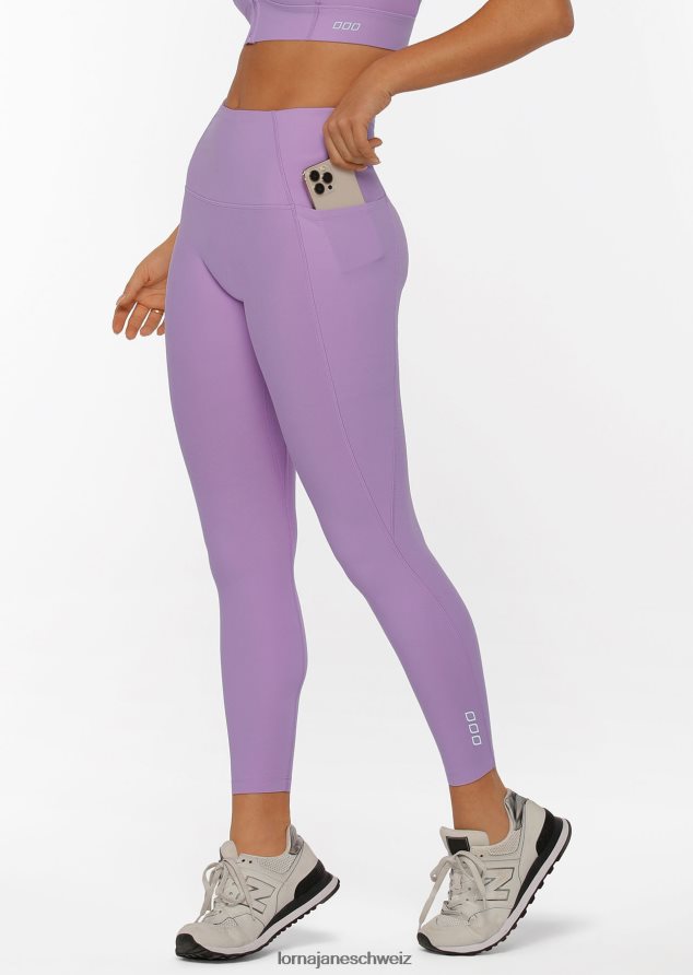 Bekleidung 202X393 Frauen lila Summen Lorna Jane ultimative Excel-Knöchelbeißer-Leggings