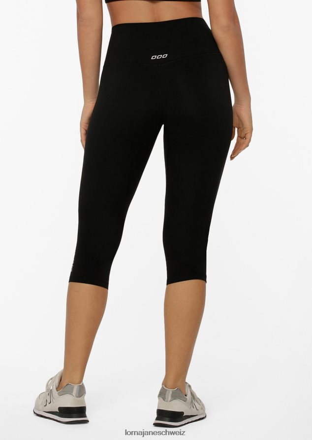 Bekleidung 202X442 Frauen Schwarz Lorna Jane Hochgefaltete Lotus 7/8-Leggings