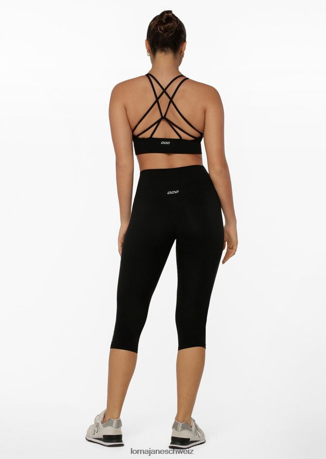 Bekleidung 202X442 Frauen Schwarz Lorna Jane Hochgefaltete Lotus 7/8-Leggings