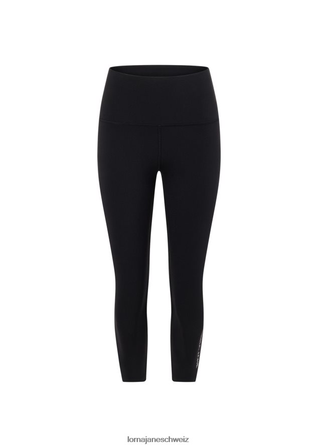 Bekleidung 202X443 Frauen Schwarz Lorna Jane hochgefaltete Lotus-3/4-Leggings