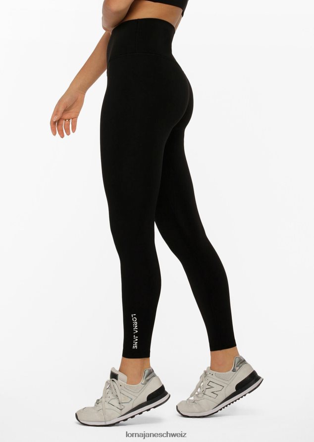 Bekleidung 202X444 Frauen Schwarz Lorna Jane Hochgefaltete Lotus-Leggings in voller Länge