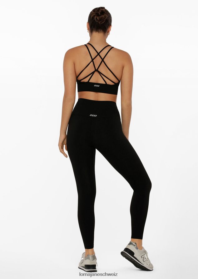 Bekleidung 202X444 Frauen Schwarz Lorna Jane Hochgefaltete Lotus-Leggings in voller Länge