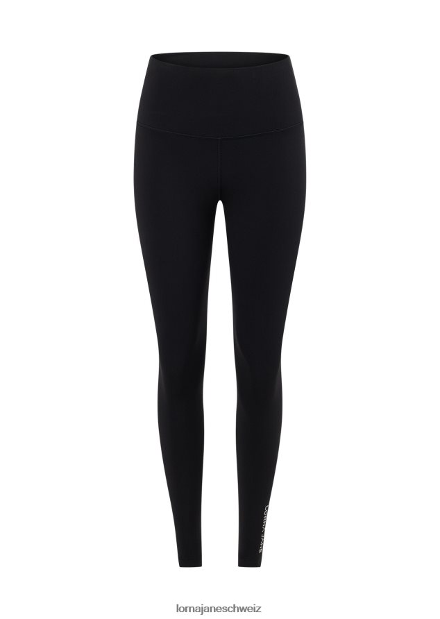 Bekleidung 202X444 Frauen Schwarz Lorna Jane Hochgefaltete Lotus-Leggings in voller Länge