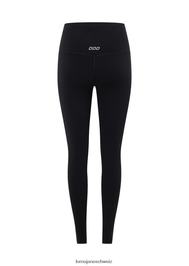 Bekleidung 202X444 Frauen Schwarz Lorna Jane Hochgefaltete Lotus-Leggings in voller Länge