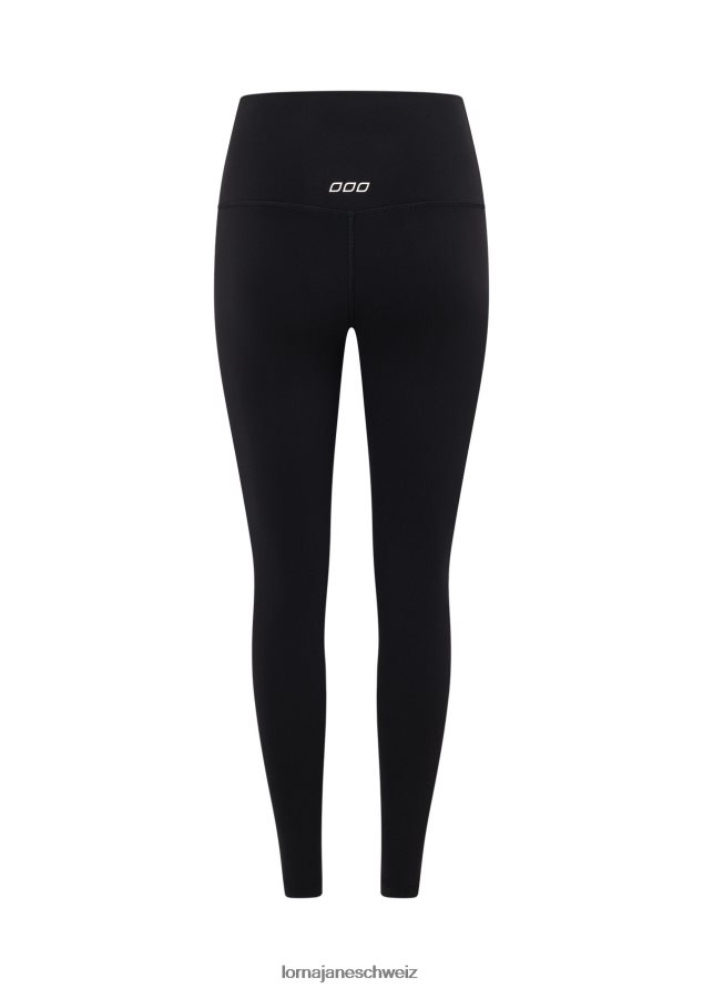 Bekleidung 202X445 Frauen Schwarz Lorna Jane Hochgefaltete Lotus-Knöchelbeißer-Leggings
