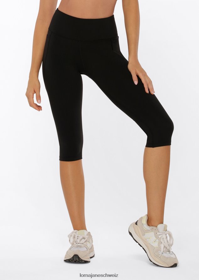 Bekleidung 202X455 Frauen Schwarz Lorna Jane Amy Phone Pocket 3/4 Tech-Leggings