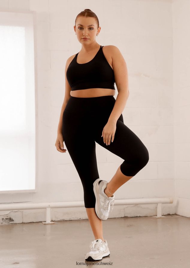 Bekleidung 202X460 Frauen Schwarz Lorna Jane Lotus No Chafe 7/8-Leggings