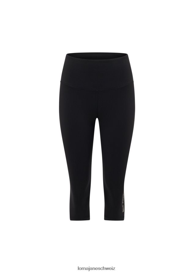 Bekleidung 202X464 Frauen Schwarz Lorna Jane Lotus No Chafe 3/4-Leggings