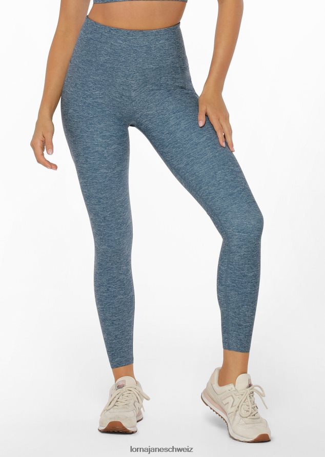 Bekleidung 202X475 Frauen verwaschener blauer Mergeldruck Lorna Jane Knöchelbeißer-Leggings mit Handytasche von Amy
