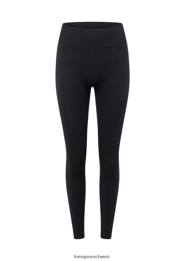 Bekleidung 202X61 Frauen Schwarz Lorna Jane Gerippte, nahtlose Knöchelbeißer-Leggings von Tempo