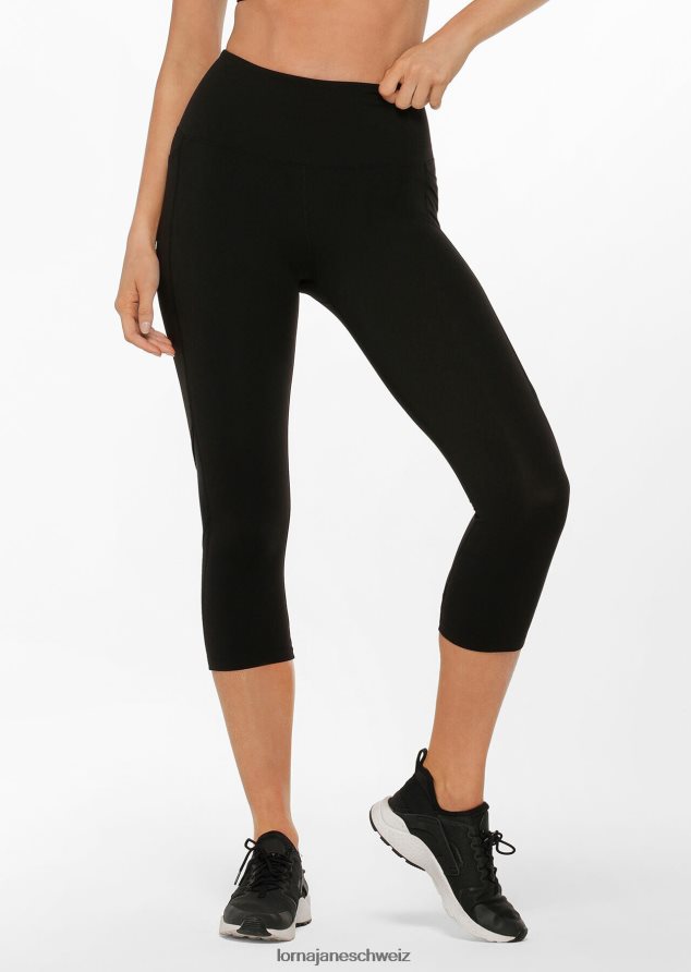 Bekleidung 202X84 Frauen Schwarz Lorna Jane 7/8-Leggings mit Airflow-Kernstabilität