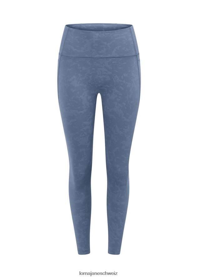 Bekleidung 202X85 Frauen neblig blau gewaschen Lorna Jane Hochfaltbare No-Ride-Knöchelbeißer-Leggings