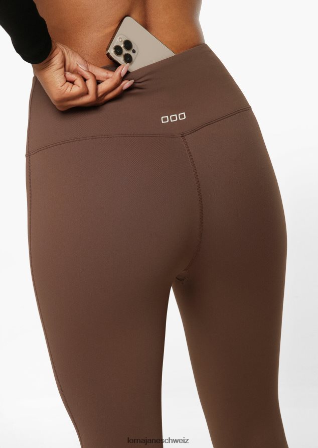 Bekleidung 202X90 Frauen Schokolade Lorna Jane Ganztägige Lotus-Thermo-Leggings ohne Scheuern in voller Länge