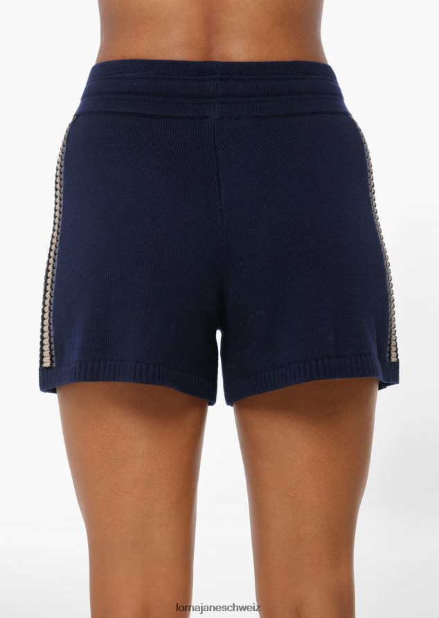 Bekleidung 202X105 Frauen Französische Marine Lorna Jane Kick-Shorts aus Kontraststrick