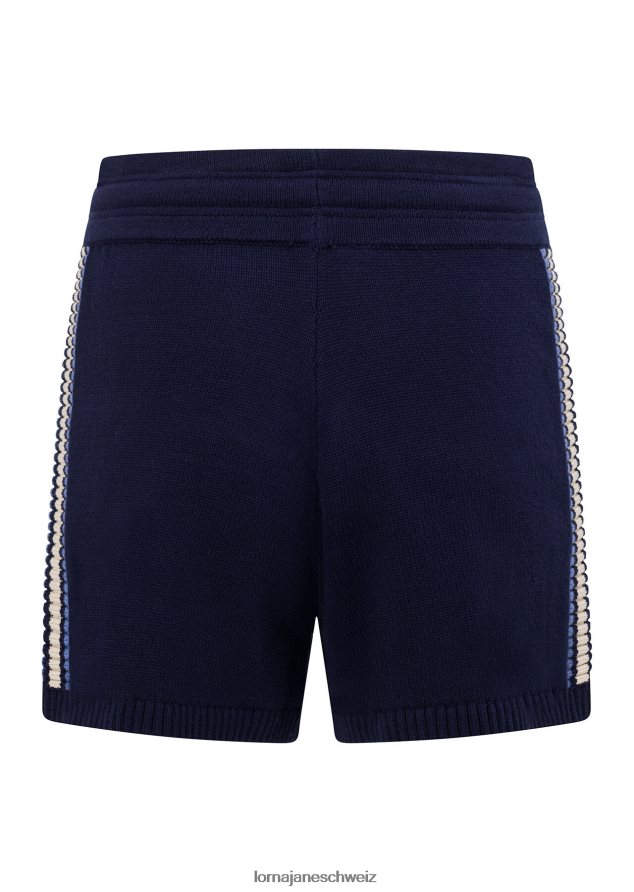 Bekleidung 202X105 Frauen Französische Marine Lorna Jane Kick-Shorts aus Kontraststrick