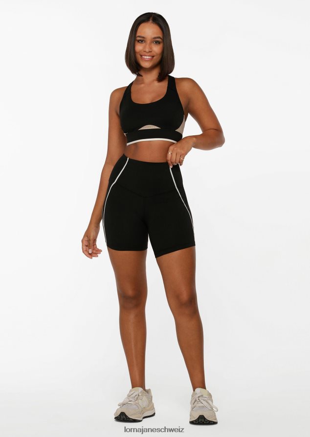 Bekleidung 202X10 Frauen Schwarz Lorna Jane Amplify geklebte Pocket-Bike-Shorts
