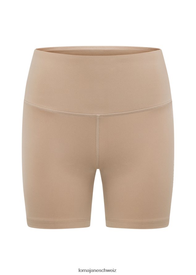 Bekleidung 202X110 Frauen dunkles gebrochenes Weiß Lorna Jane Lotus No Chafe 16cm Fahrradshorts