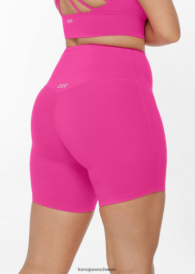 Bekleidung 202X111 Frauen leuchtend rosa Lorna Jane Lotus No Chafe 16cm Fahrradshorts
