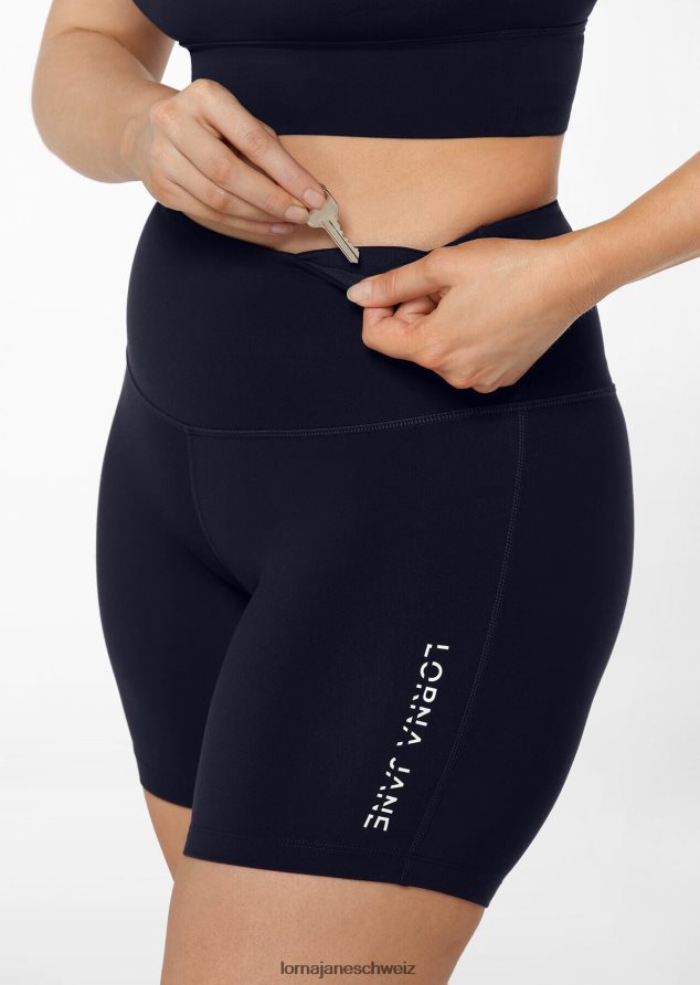 Bekleidung 202X112 Frauen Französische Marine Lorna Jane Lotus No Chafe 16cm Fahrradshorts