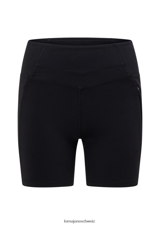 Bekleidung 202X162 Frauen Schwarz Lorna Jane Reißverschlusstasche, recycelte Bauchstütze, 16 cm lange Radhose