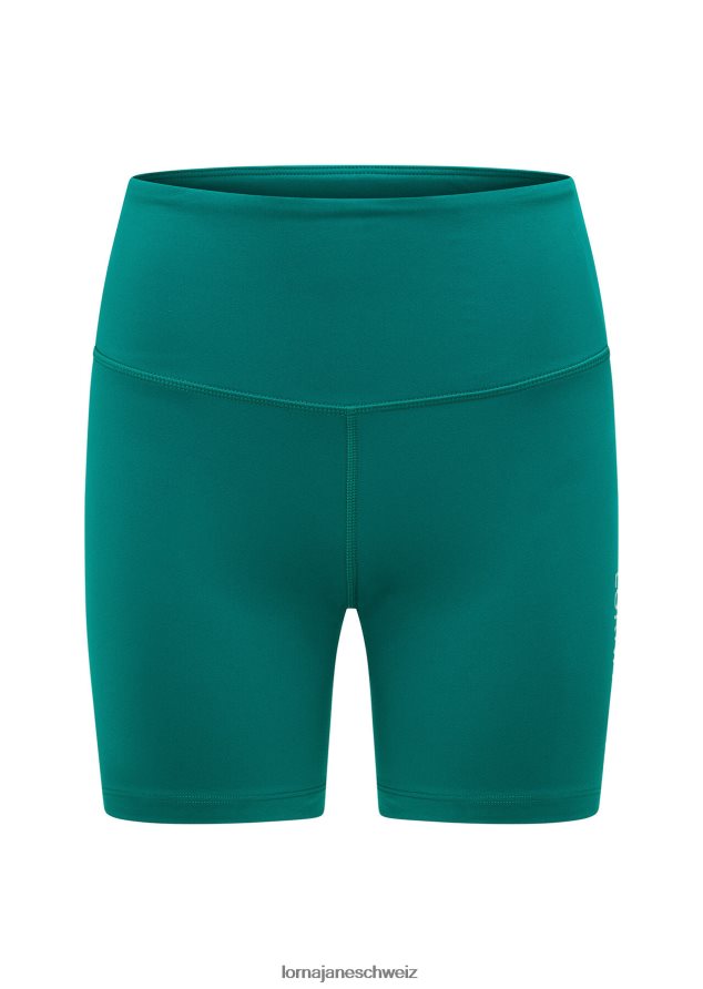 Bekleidung 202X170 Frauen dunkles Blaugrün Lorna Jane Lotus No Chafe 16cm Fahrradshorts