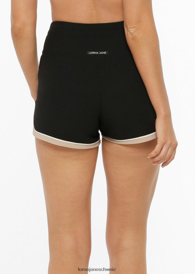 Bekleidung 202X188 Frauen Schwarz Lorna Jane Deuce Rib Kick Short