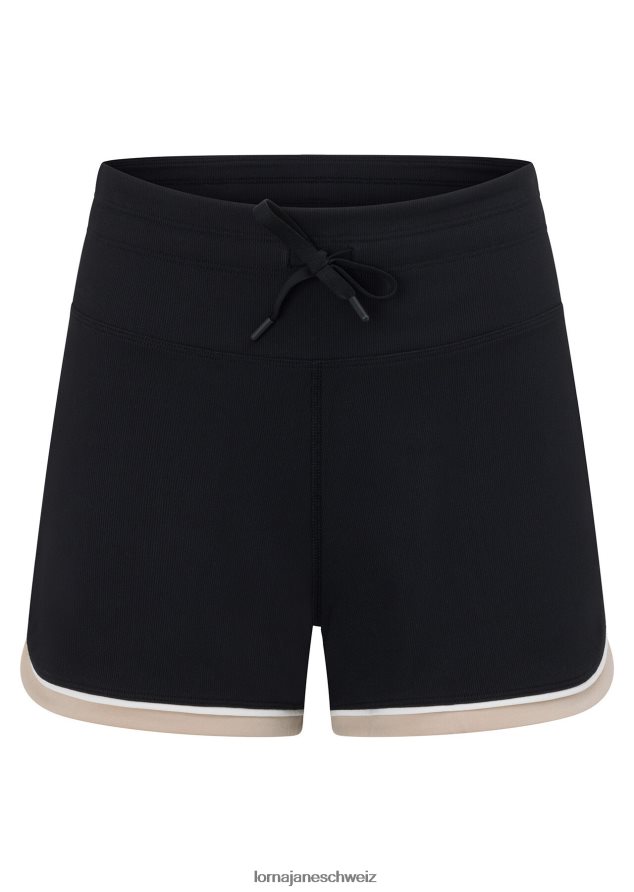 Bekleidung 202X188 Frauen Schwarz Lorna Jane Deuce Rib Kick Short