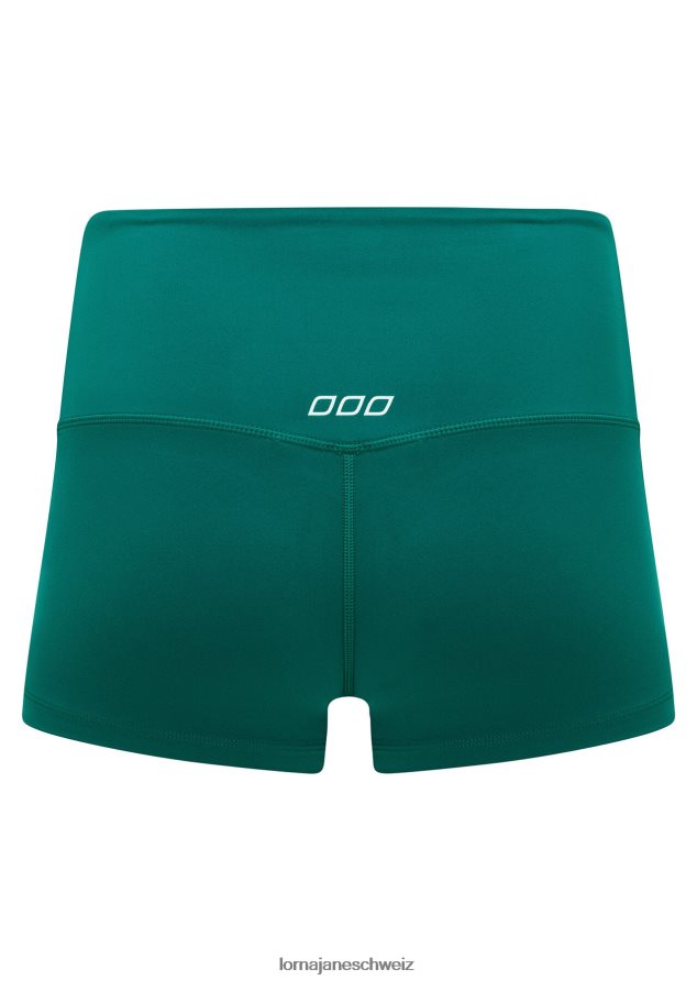 Bekleidung 202X192 Frauen dunkles Blaugrün Lorna Jane Lotus No Chafe 7cm Fahrradshorts