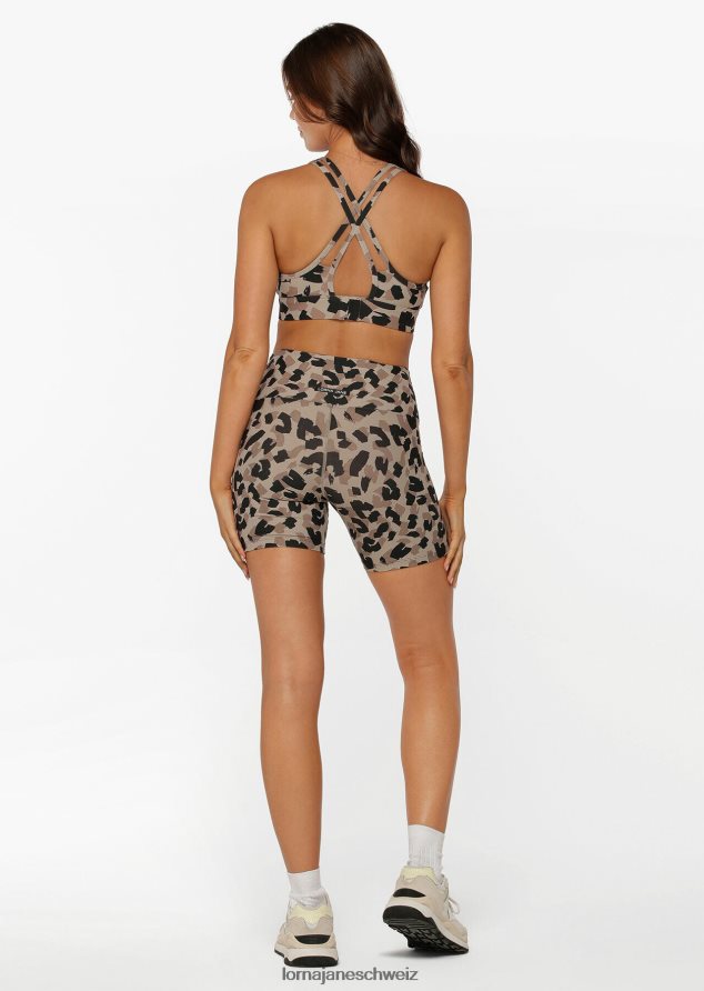 Bekleidung 202X240 Frauen abstrakter Gepardendruck Lorna Jane Abstrakte Tier-Excel-Fahrradshorts