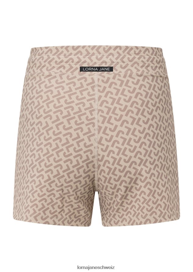 Bekleidung 202X248 Frauen Monogrammdruck Lorna Jane Monogrammierte Rib-Kick-Shorts