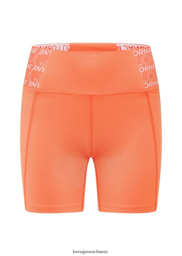 Bekleidung 202X274 Frauen Sonnenuntergang orange Lorna Jane Hochwertige Handy-Pocket-Bike-Shorts