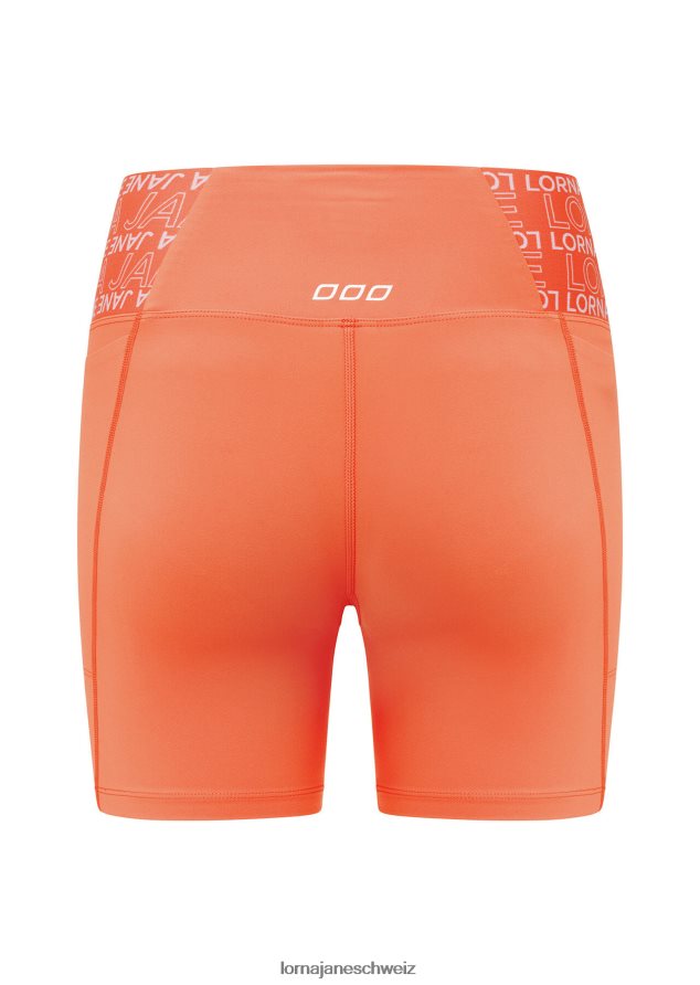 Bekleidung 202X274 Frauen Sonnenuntergang orange Lorna Jane Hochwertige Handy-Pocket-Bike-Shorts