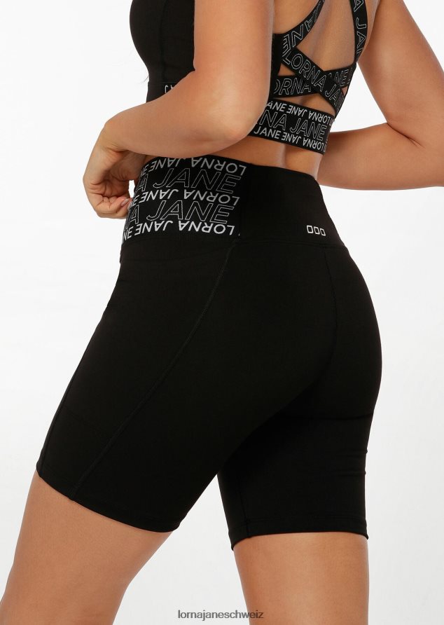 Bekleidung 202X275 Frauen Schwarz Lorna Jane Hochwertige Handy-Pocket-Bike-Shorts